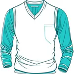 teal v-neck sweater vest image